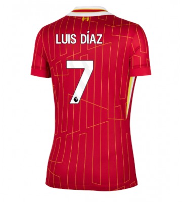 Liverpool Luis Diaz #7 Replika Hjemmebanetrøje Dame 2024-25 Kortærmet